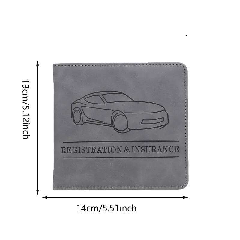 Car Registration Driver's License And Insurance Card Holder - Leather Vehicle Glove Box Automobile Documents Paperwork Organizer Z260205