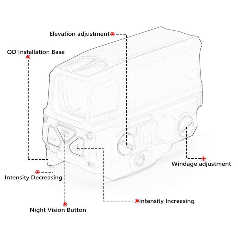 NEW UH1 GEN2 Optical Holographic Sight Red Dot Reflex sight with USB Charge USA STOCK