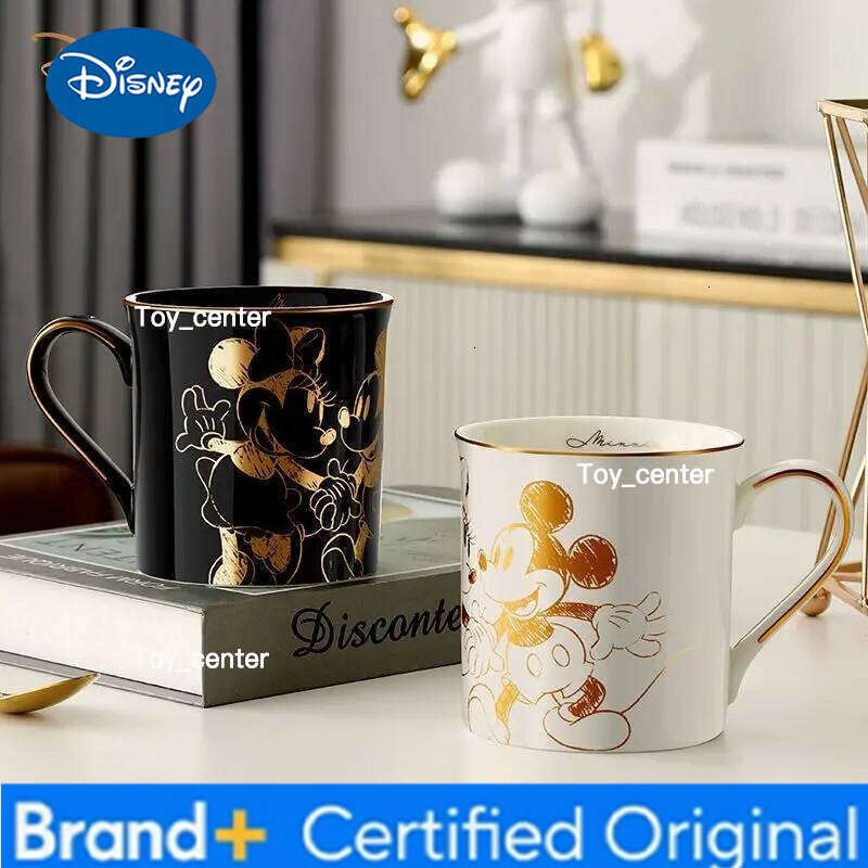 Disney Mickey Minnie ceramic creative couple water office tea coffee children milk cup Valentine's Day gift H260205