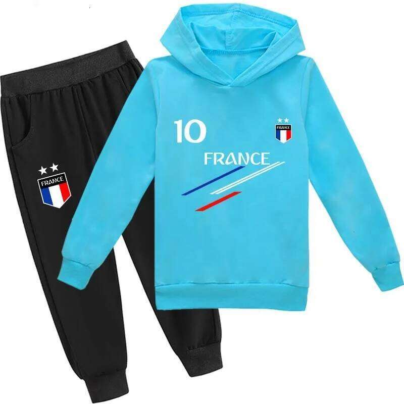 Kids Clothes France Football 10 MBP Boys Hoodie+Pants 2pcs Set Cartoon Toddler Girls Autumn Tracksuit Children Outfits X260205