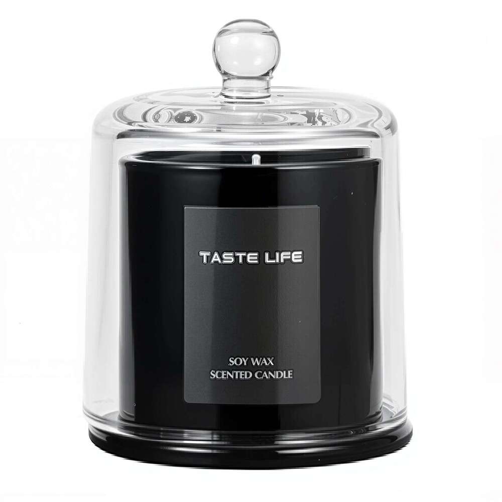 Premium Soy Wax Scented Candles with Glass Cloche, Smokeless Essential Oil Aromatherapy for Home Spa, Gift-Ready Decorative H260205