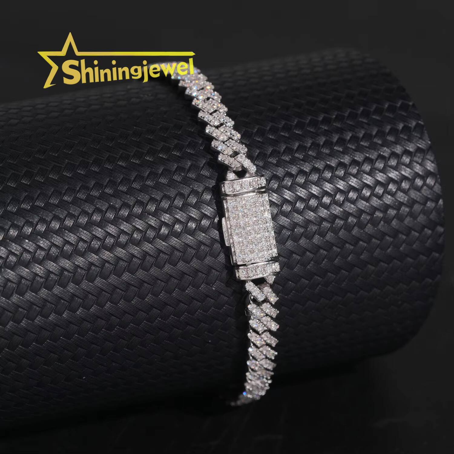 One Row 5mm Smallest Cuban Chain Iced Out Jewelry Moissanite Cuban Necklace Bracelet Custom Hip Hop Diamond Cuban Links