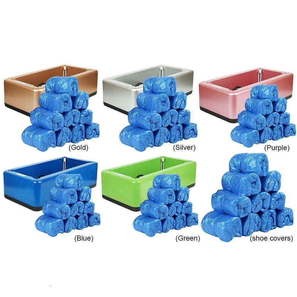 Machine With100Pcs Disposable Covers Hand-Free Automatic Shoe Cover Dispenser for Indoor Rainy Floor S260204