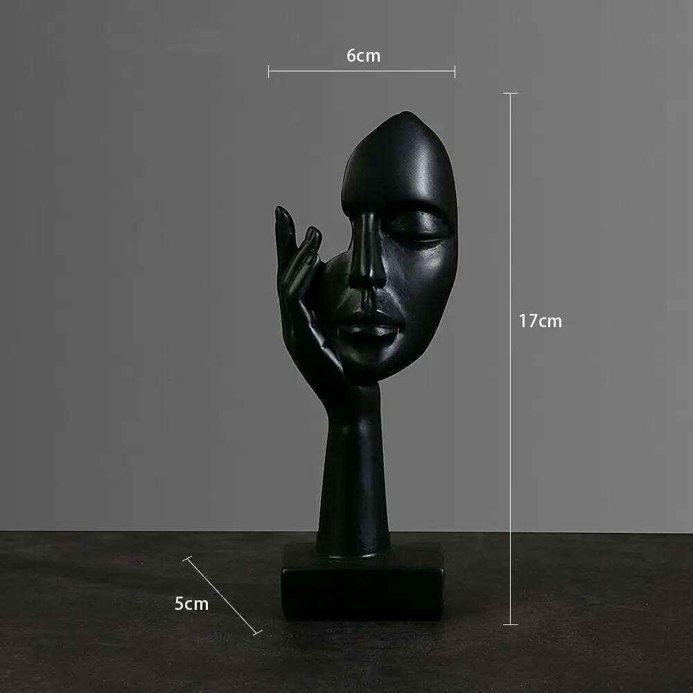 Resin Abstract Statue Desktop Ornaments Sculpture Figurines Face Character Nordic Light Luxury Art Crafts Office Home Decor S260204