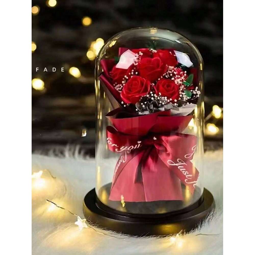 Forever Preserved Real Rose in Glass Dome Women Valentines Gifts Eternal Flower for Mother's Day Anniversary Birthday S260204