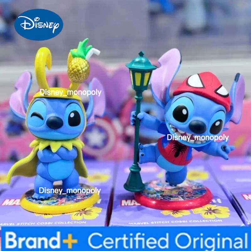 Disney New Blind Hottoys Comic Stitch Cosbi Mini Series Mysterious Box Cute Action Figure Ornament Toy Surprise Gift H260205