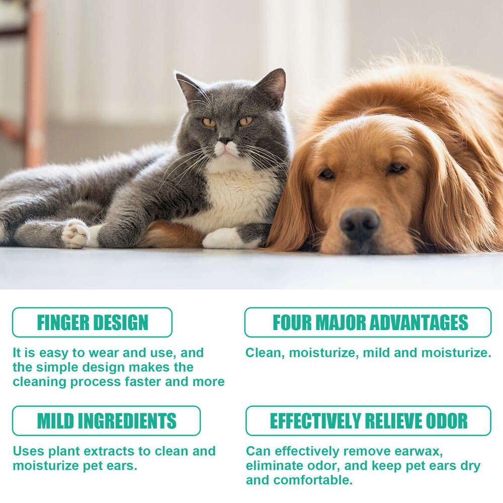 Yegbong Wipes Gentle Cleaning Pet Mites Ear Wax Eye Dirt Paw Deodorization Odor Removal S260203
