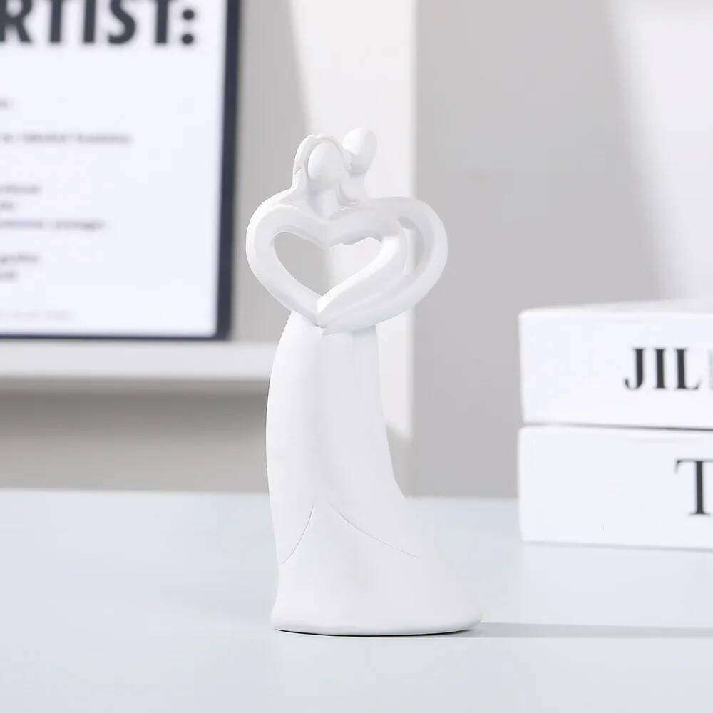 Nordic Simple Abstract Decoration Wedding Gift Home Bedroom Resin Craft Ornaments For Couple Valentine's Day Gifts S260204