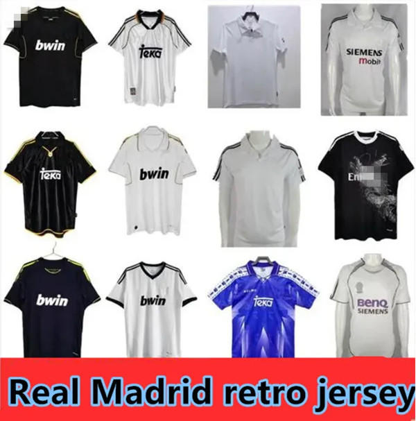 1998 RealsMadrids Retro Soccer Jerseys football t shirt GUTI Ramos SEEDORF CARLOS RONALDO 11 13 14 15 16 ZIDANE RAUL Vintage 96 97 98 99 00 02 03 04 05 06