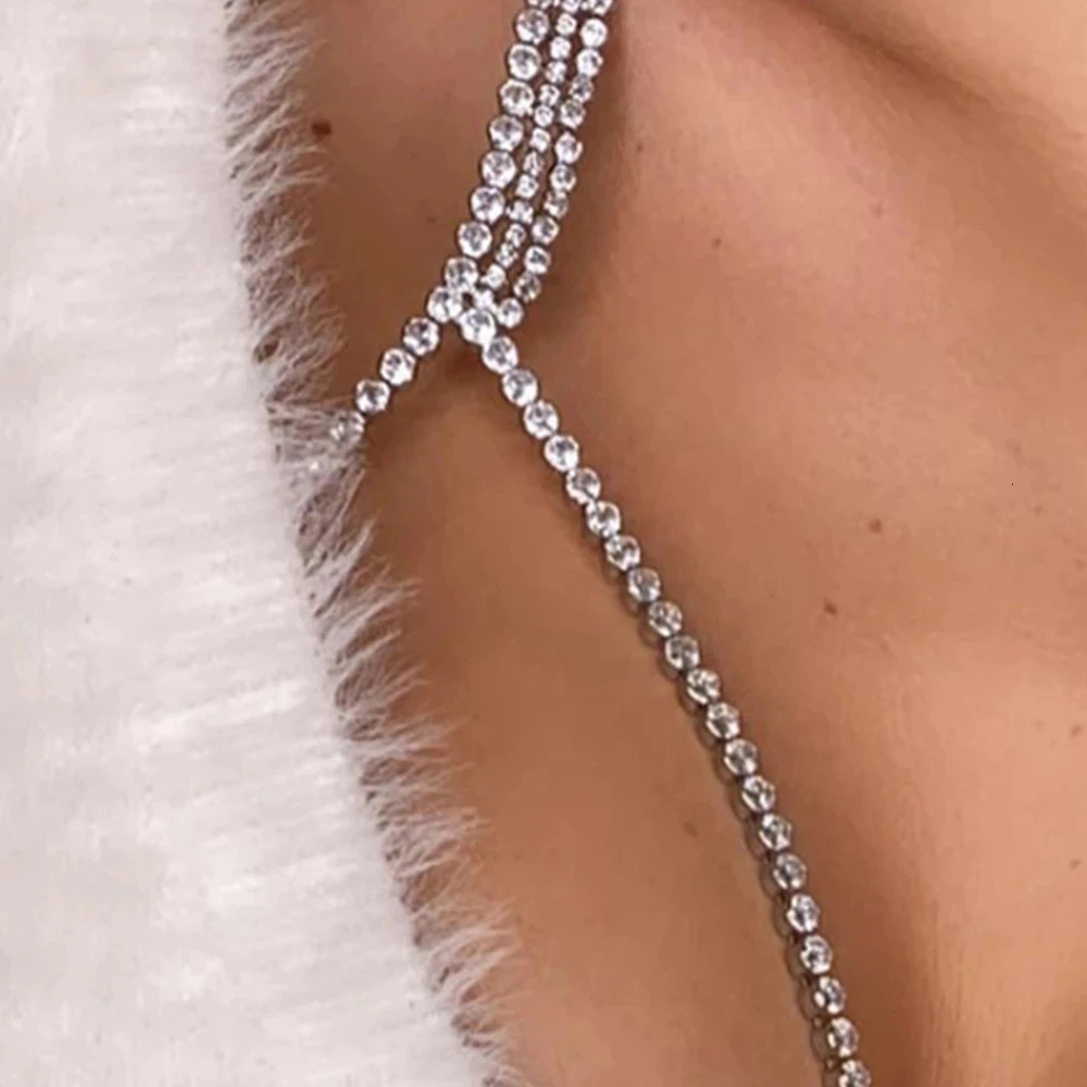 Simple Chest Chain Bikini Jewelry for Women Crop Top Brazilian Summer Beach Fashion Bra Chain Brest Body Jewelry Gifts 260120