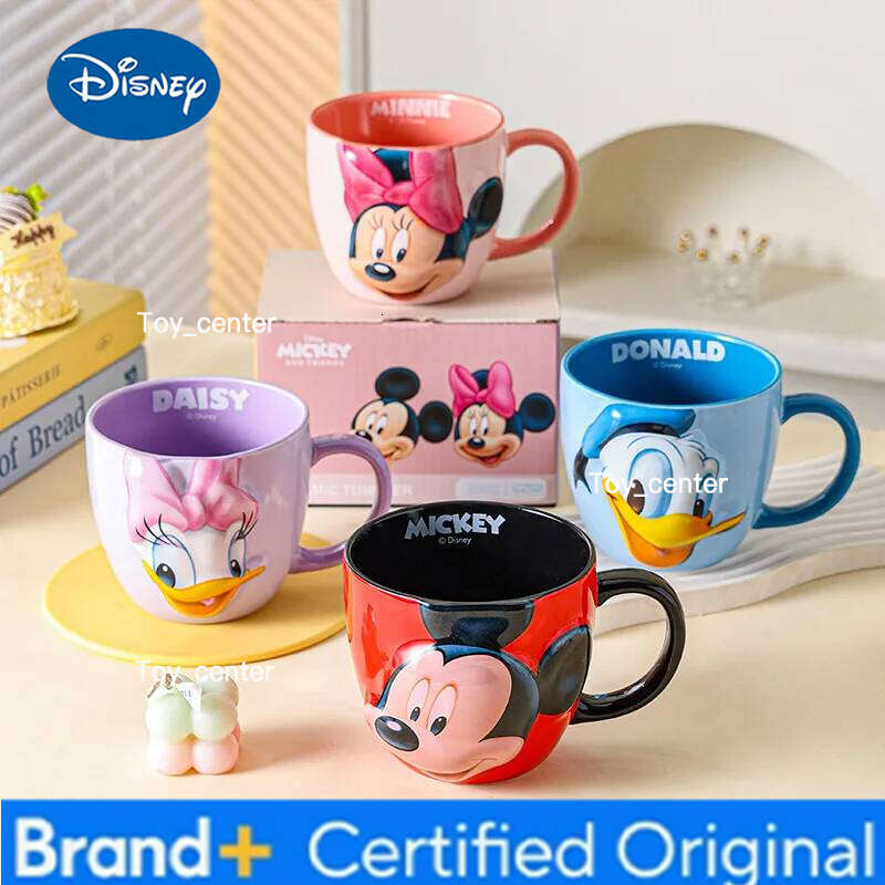 Disney Mug Cute Mickey Winnie The Pooh Creative Cartoon Animation Donald Duck Children Ceramic Cup Friend Birthday Gifts H260205