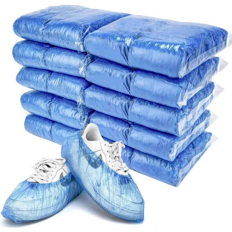 Disposable Shoe Plastic Mud-proof Booties Dust Covers Anti-slip Non-woven Fabric Rain Shoes Supplies Outdoor Home Tool S260204