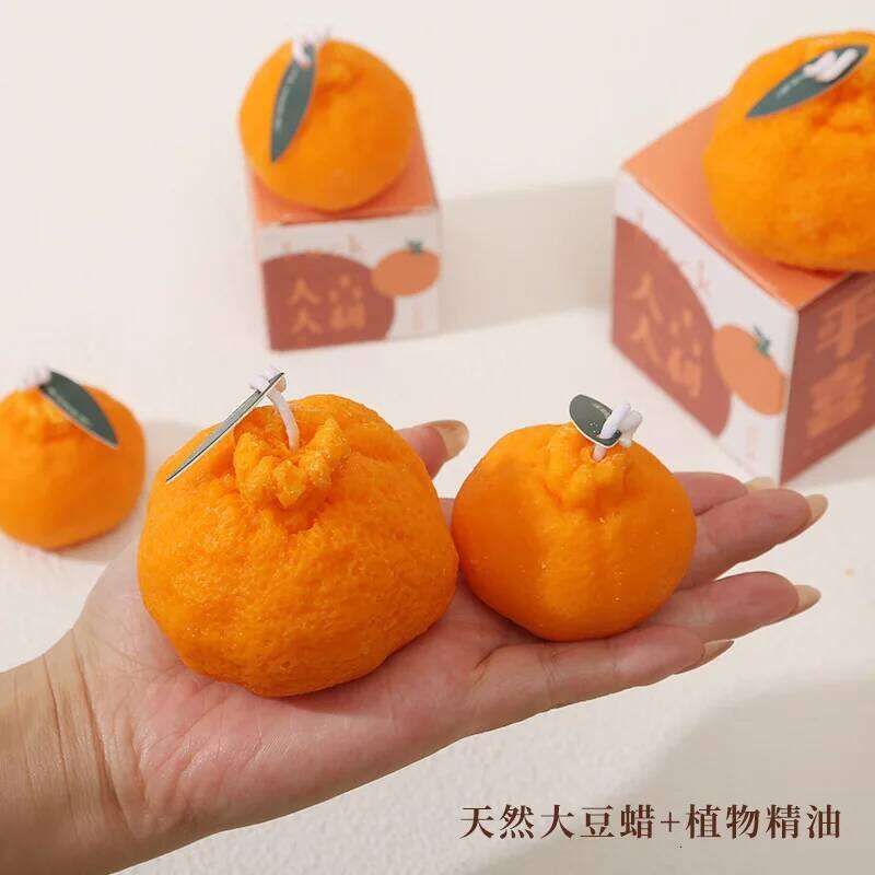 New Simulated Fruit Aromatherapy Orange Candle Box Wedding Party Decoration Ornament Christmas Birthday Gift S260204