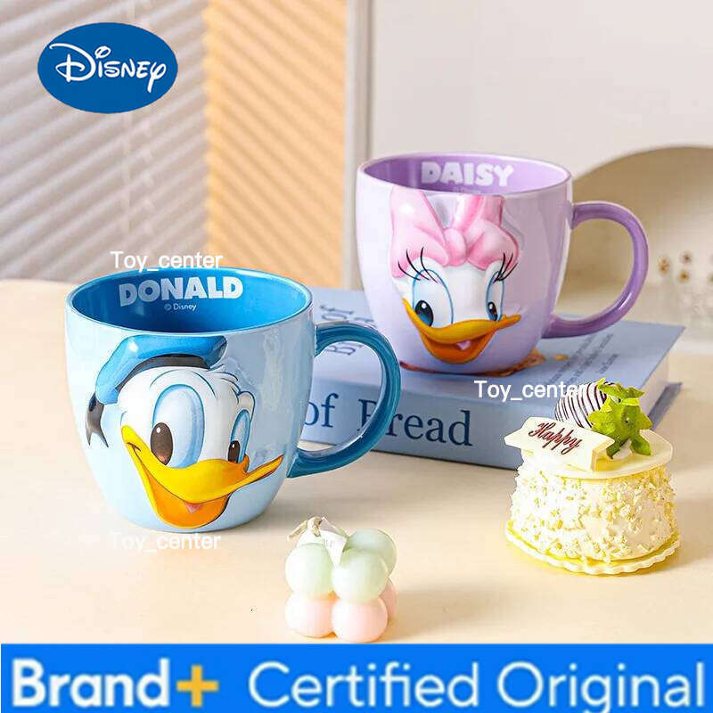 Disney Mug Cute Mickey Winnie The Pooh Creative Cartoon Animation Donald Duck Children Ceramic Cup Friend Birthday Gifts H260205