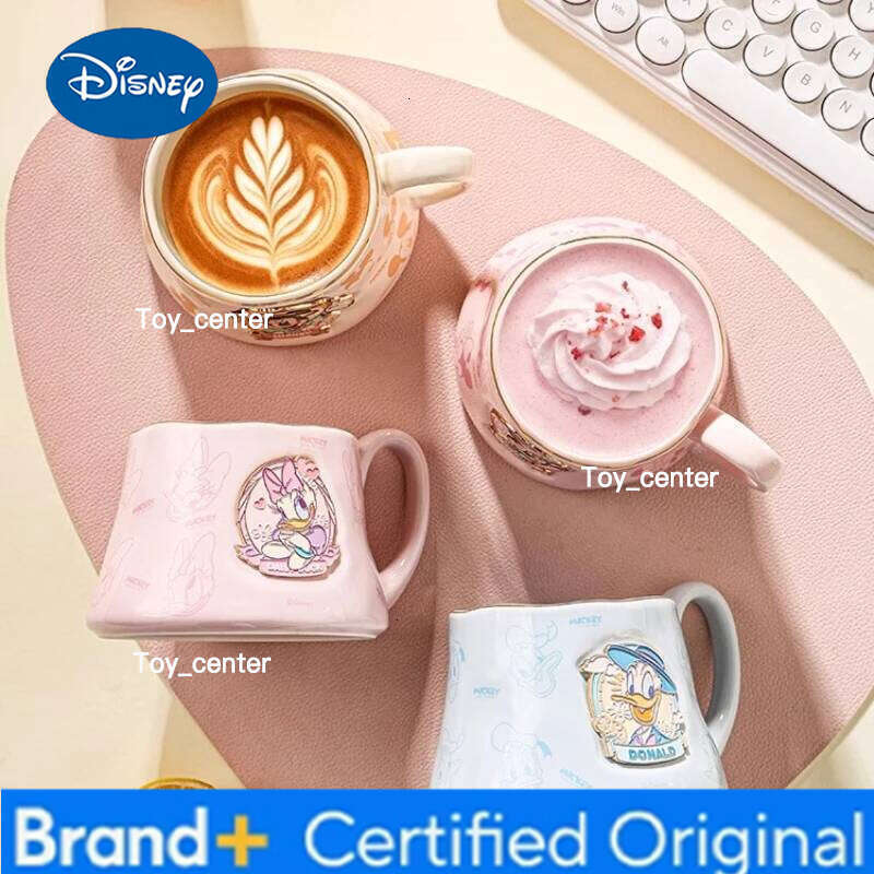 Disney Coffee New Creative Mickey and Minnie Couple Mug Light Luxury Household Ceramic Cup Birthday Gift Free Shipping H260205