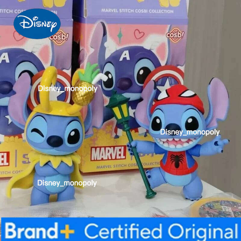 Disney New Blind Hottoys Comic Stitch Cosbi Mini Series Mysterious Box Cute Action Figure Ornament Toy Surprise Gift H260205