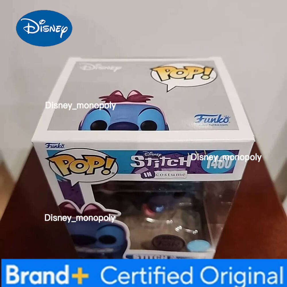 Disney as Cheshire Cat #1460 Glitter Figures Funko Pop Lilo Stitch 3 inch Vinyl Figure Collectible Limited Edition Model Toy H260205