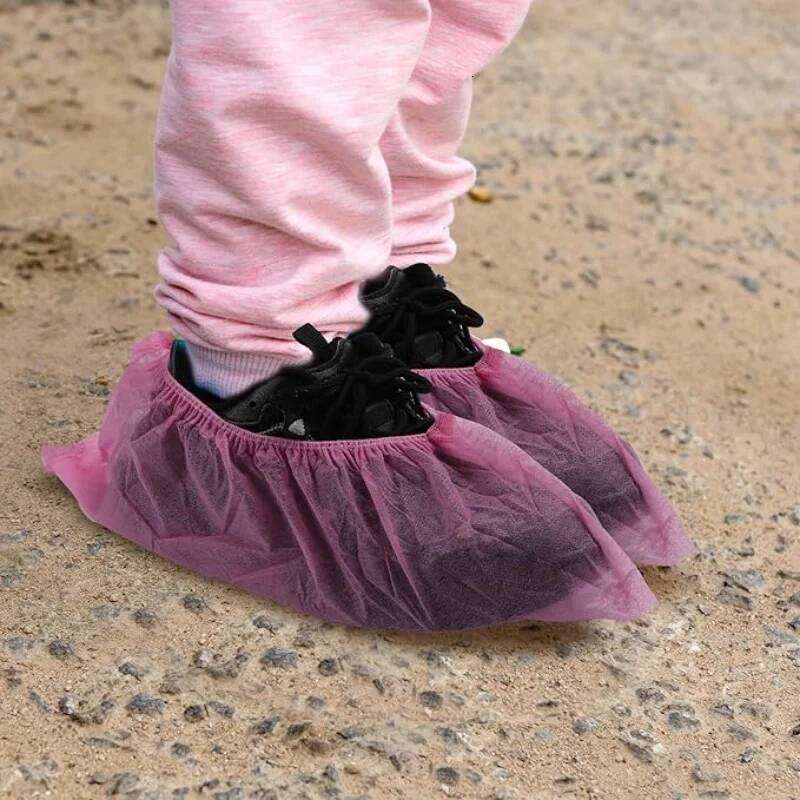 100PCS Disposable Covers Dustproof Non-woven Non-slip Booties Shoe for Students Adults Household Workplace Foot Cover S260204