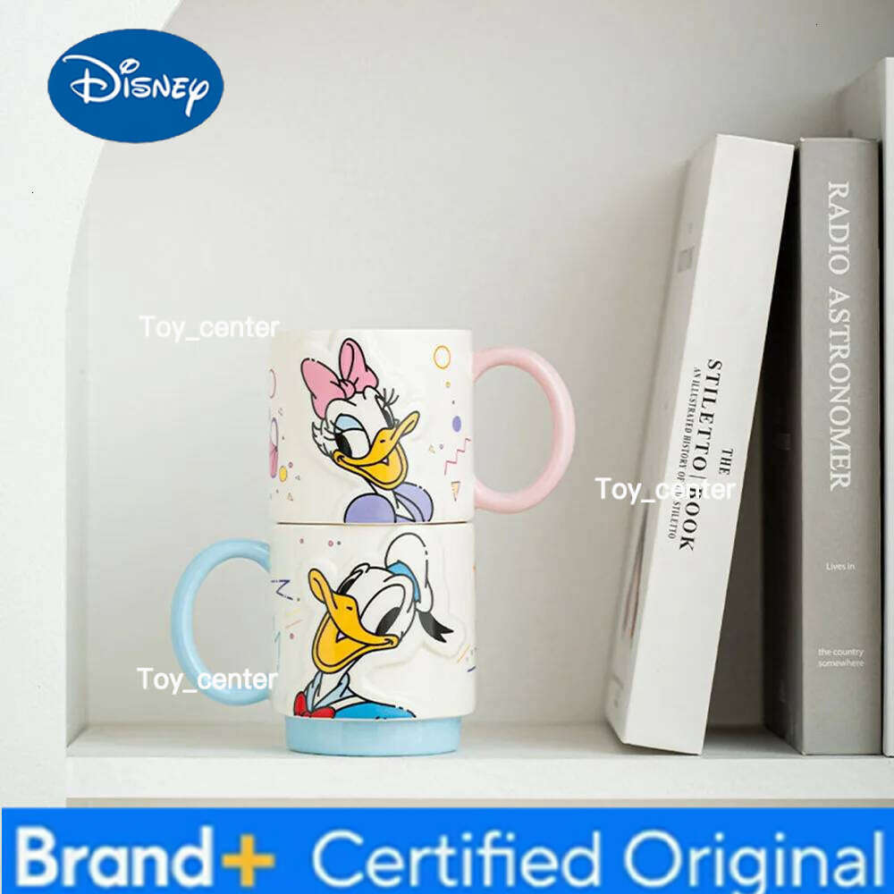 Disney New Donald Daisy Duck Two Colorful Water Cute Cups Cartoon Style Mug Home Office Daily Use Cup Set H260205