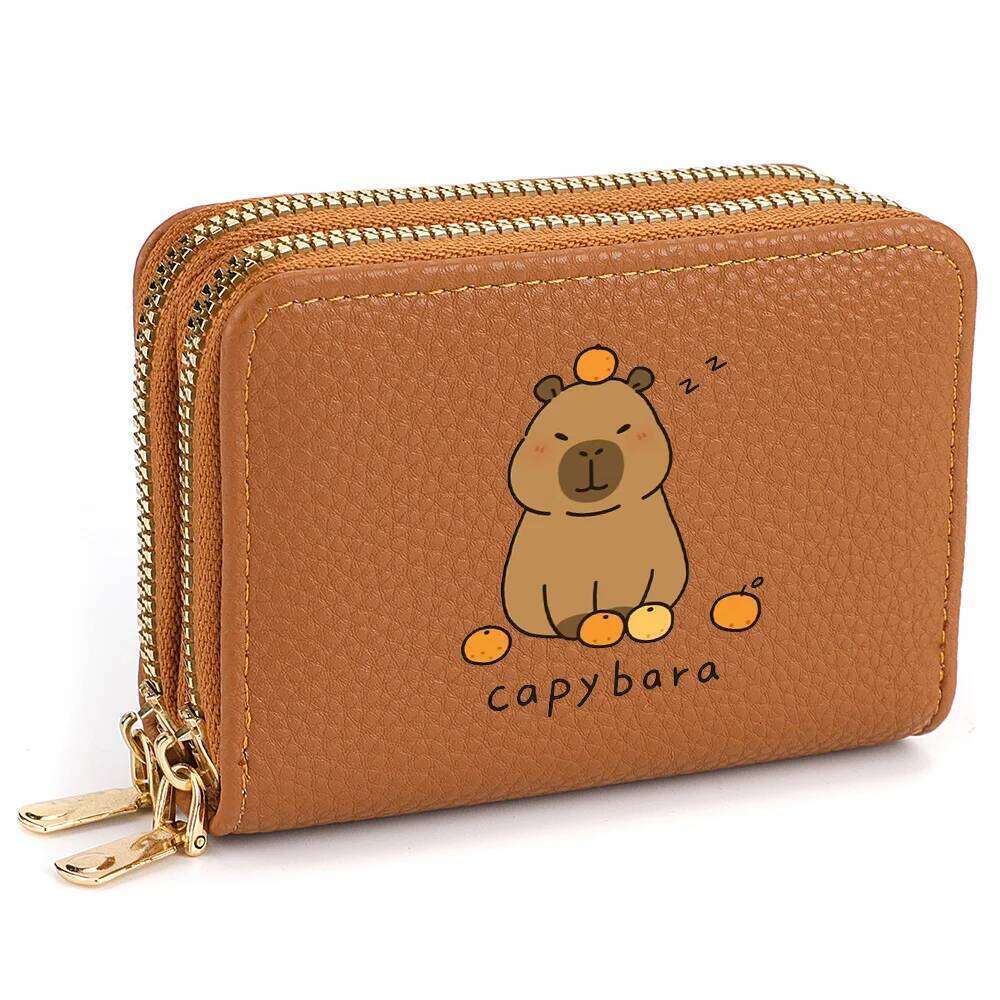 Capibala Cartoon Short Wallet Cute Lady Card Holder Lady's Birthday Gift Z260205