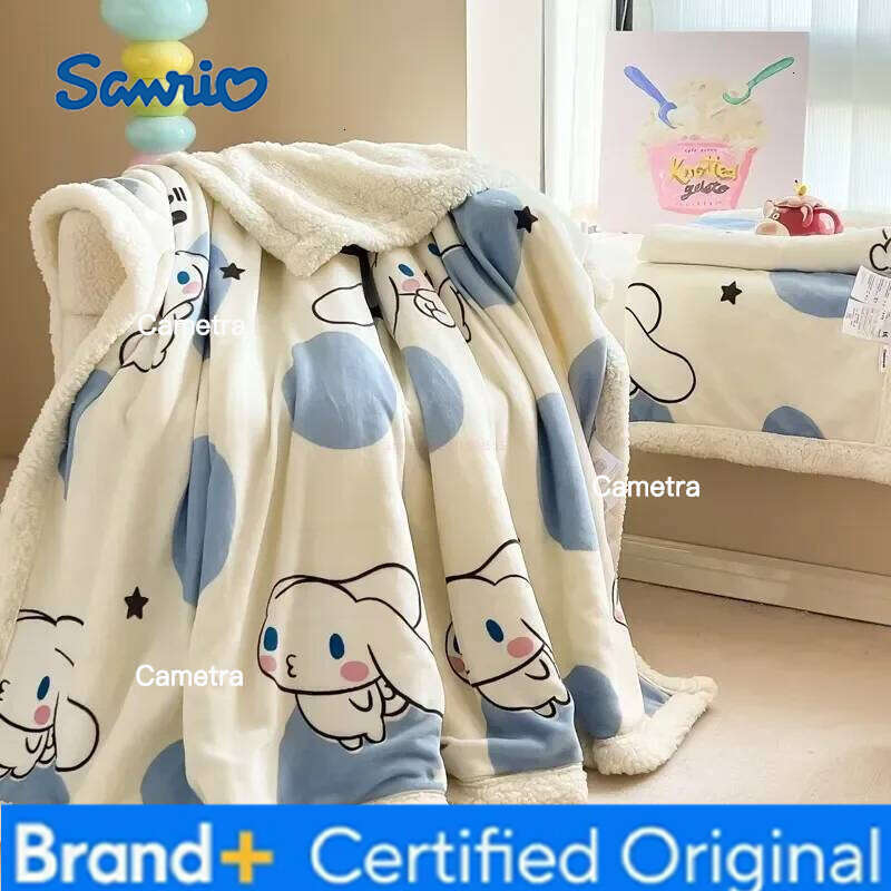 Sanrio Quilt Cover Kuromi Cinnamoroll Milk Plush Velvet Office Nap Warm Blanket Gift For Baby H2602051