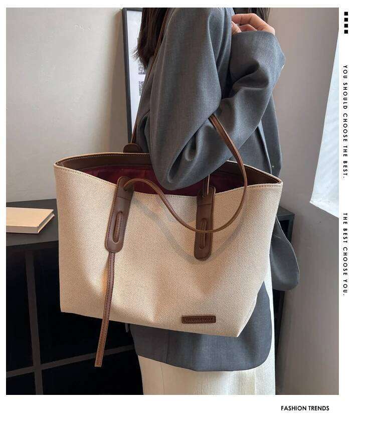 Women's casual large capacity shoulder bag Y260204