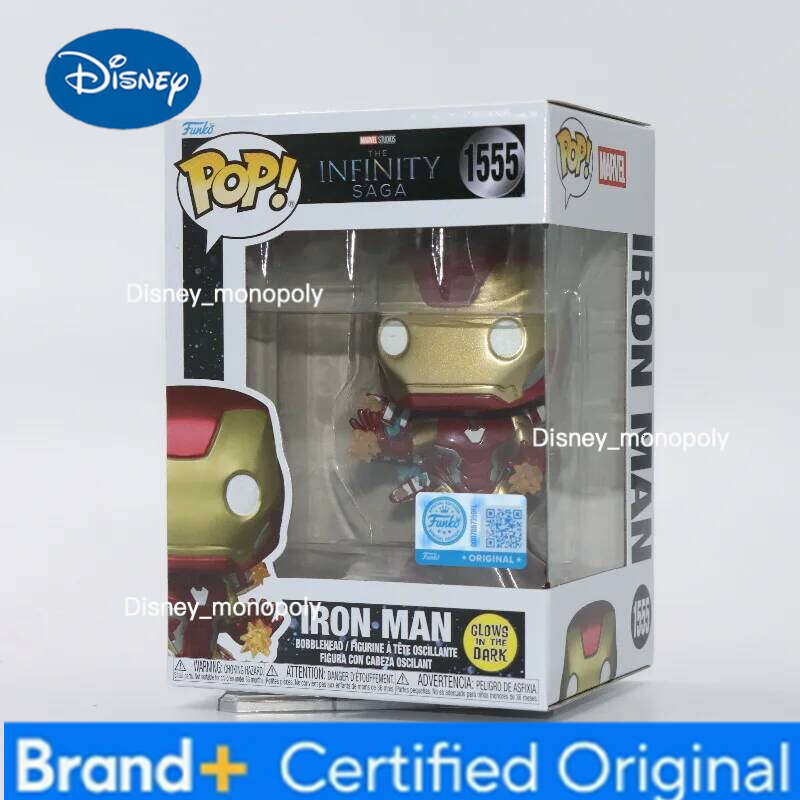 Disney Funko Pop Original Marvel Movie & TV Infinity Saga Anime Action Figure Iron Man Figurine Statue Toys Gift for Kids Boys Grils H260205