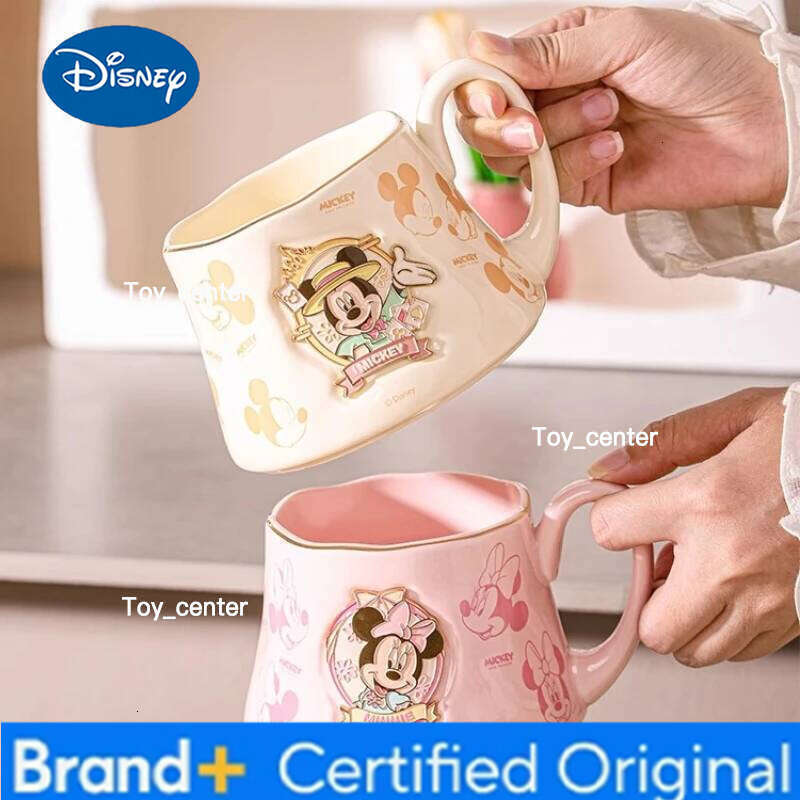 Disney Coffee New Creative Mickey and Minnie Couple Mug Light Luxury Household Ceramic Cup Birthday Gift Free Shipping H260205