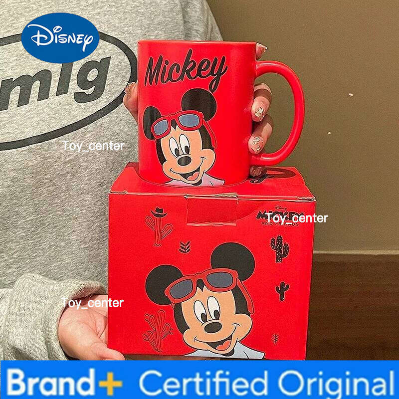 Disney Mickey Minnie Kawaii Cartoon Donald Duck Daisy Mug Office Ceramic Coffee Juice Cup Kids Birthday Gift H260205