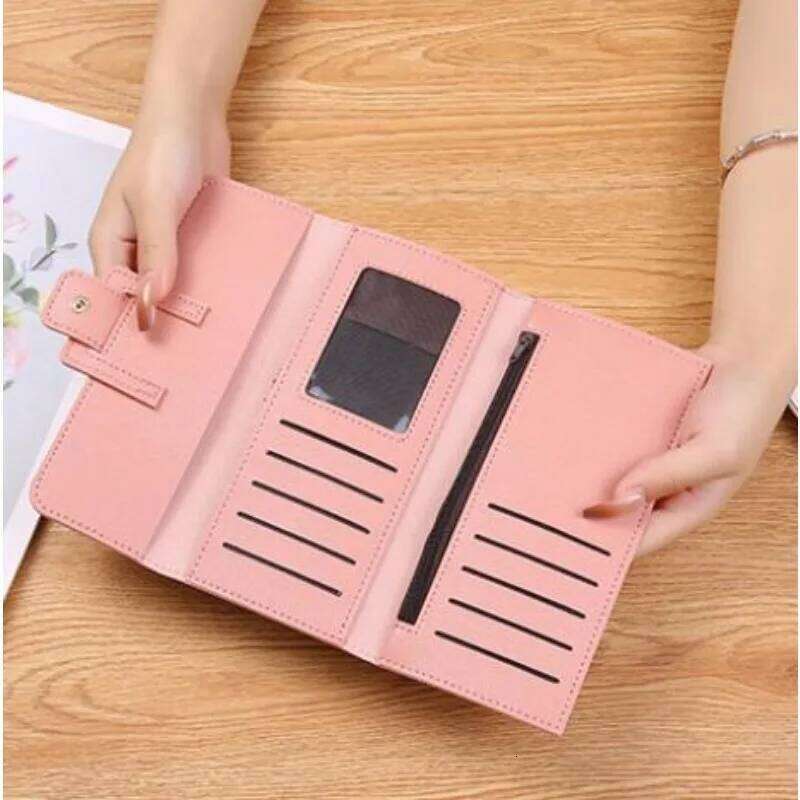 Womens Fashion PU Leather Large Capacity Long with Multiple Card Positions Stylish Wallet for Dating Work Shopping Z260205