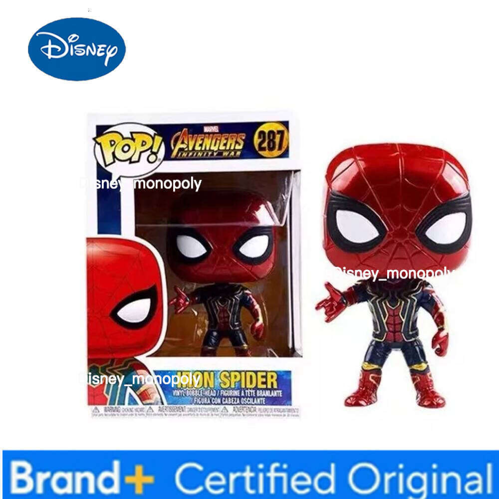 Disney FUNKO POP Avengers: Endgame SThor Spider-Man Iron Man Black Panther Action Figure Collectible Desk Model Dolls Toys Goods H260205