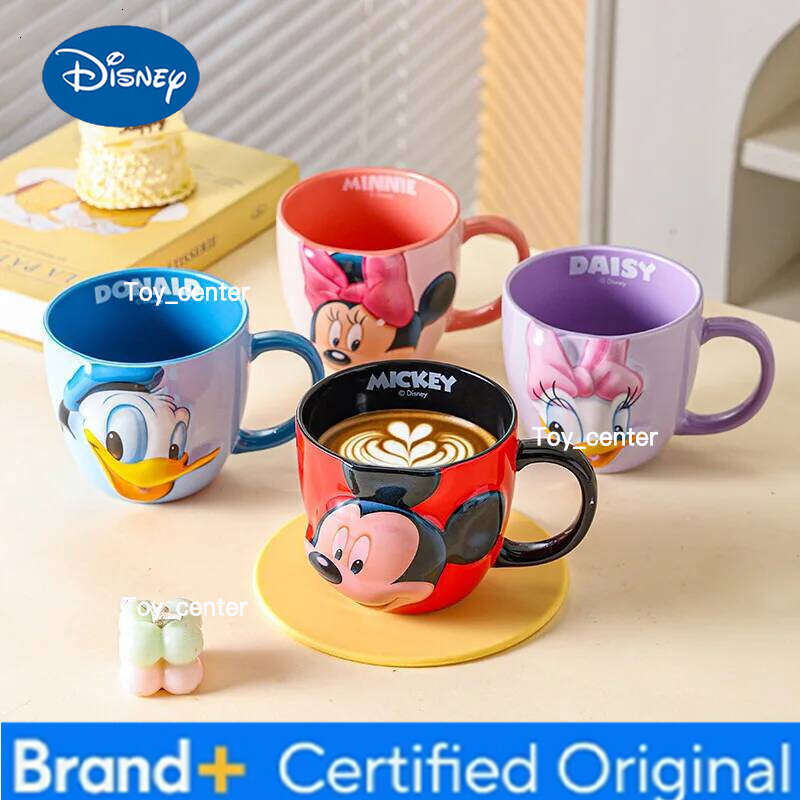 Disney Mug Cute Mickey Winnie The Pooh Creative Cartoon Animation Donald Duck Children Ceramic Cup Friend Birthday Gifts H260205