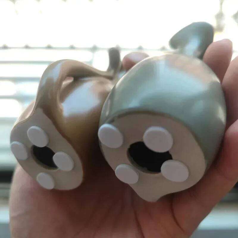 Nordic Ins Glaze Ceramic Ornaments 3/4pcs Porcelain Cat Family Decorations Home Cabinet Animals Figurines S260204