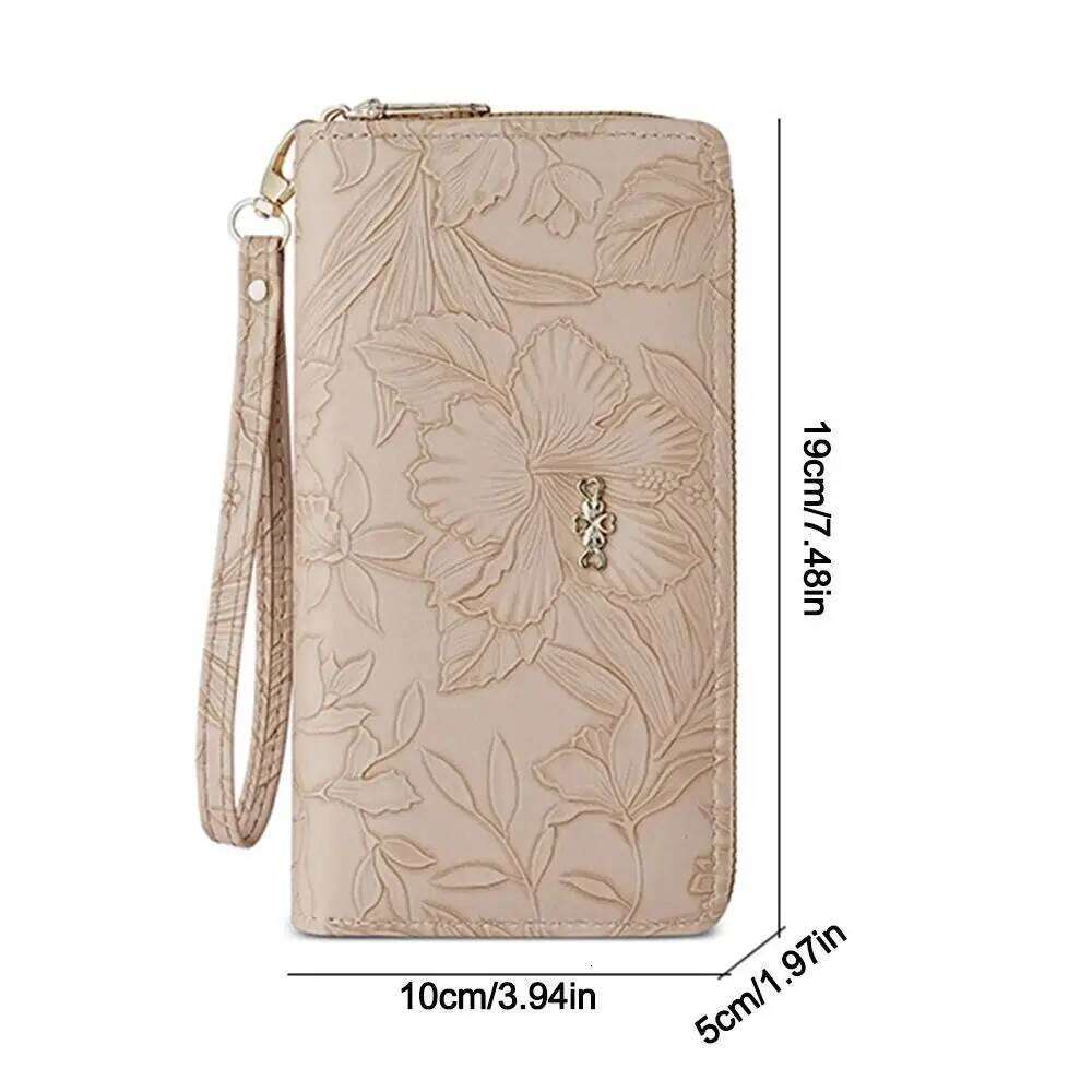 Gifts Double Zipper Long Womens Wallet Multifunctional Embossed Purses Card Holder Large Capacity Clutch Bag Z260205