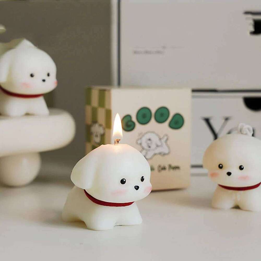 1pc simulation puppy shaped fragrance cute souvenir gift, atmosphere scented candle, is a very good gift S260204