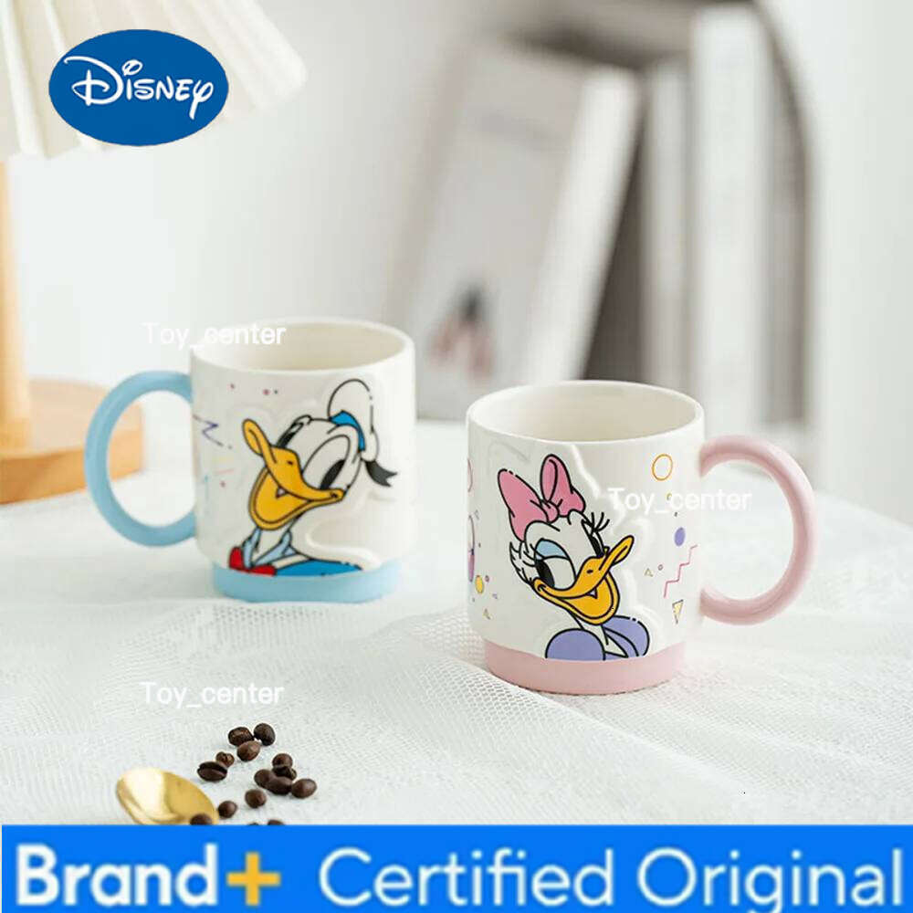 Disney New Donald Daisy Duck Two Colorful Water Cute Cups Cartoon Style Mug Home Office Daily Use Cup Set H260205