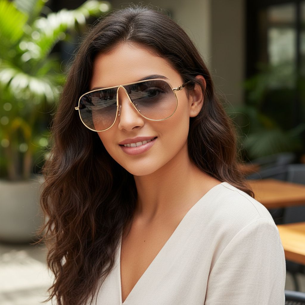 Designer Sunglasses For Women Men Fashion Sunglasses Luxury Polarized Lens Goggle Pilot PC Frame Oversized UV400 Eyewear Luxury Style Sunglasses AX998 - view 5