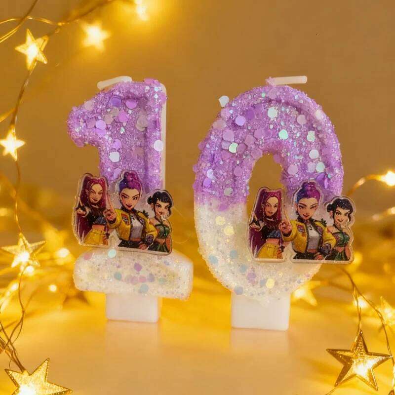 pop cartoon hunter sail digital number 0-9 children's birthday cake decoration supplies party accessories S260204