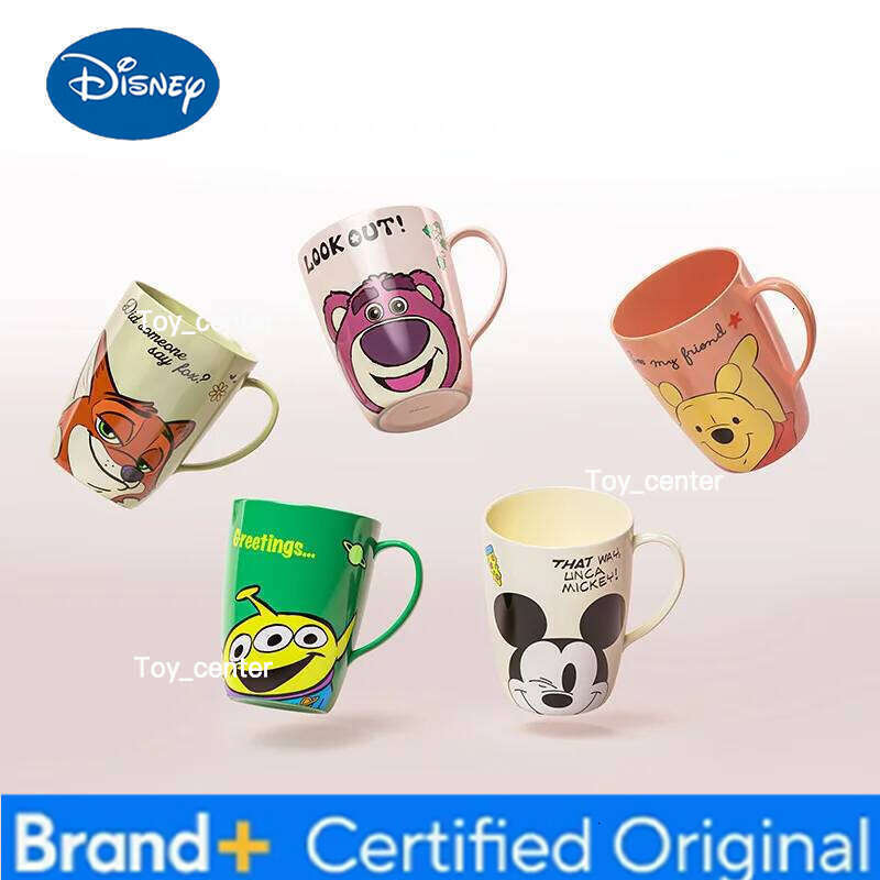 Disney Mickey Coffee Mug High-capacity Kawaii Travel Minnie Milk Cups and Mugs Korean Ceramic Cute Lotso Donald Daisy 530ml H260205