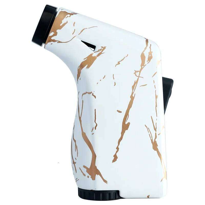 Fashion Mini Windproof Jet Flame Lighter, Refillable Butane Torch for Cigar & Outdoor, Portable Stylish Pocket Lighter S260207