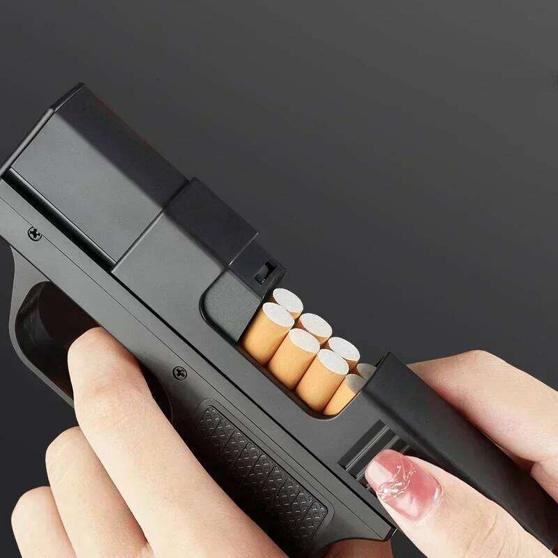 Unusual Pistol Style Lighters with Case Jet Turb Torch Capacity 10PCS Cigarette Windproof Cigar Lighter S260207