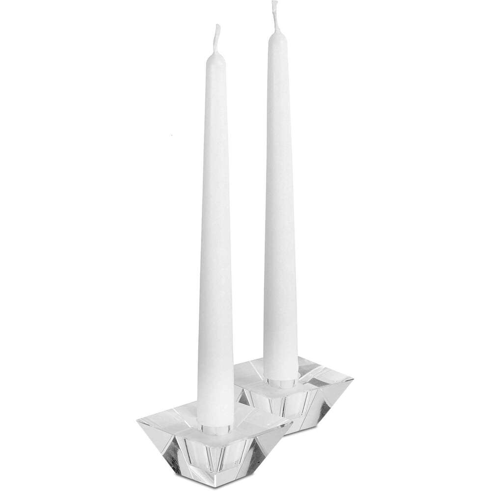 Pack Tall Taper Candles 12 Inch White Dripless, Unscented Dinner Candle Paraffin Wax with Cotton Wicks - 10 Hour Burn Time S260204