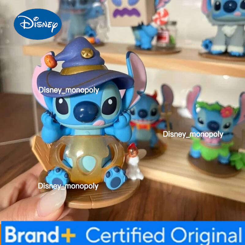 Disney Genuine Stitch Blind Box Garage Kit Cartoon Doll Toy Desktop Ornament Kawaii Halloween Decoration Holiday Surprise Gifts H260205