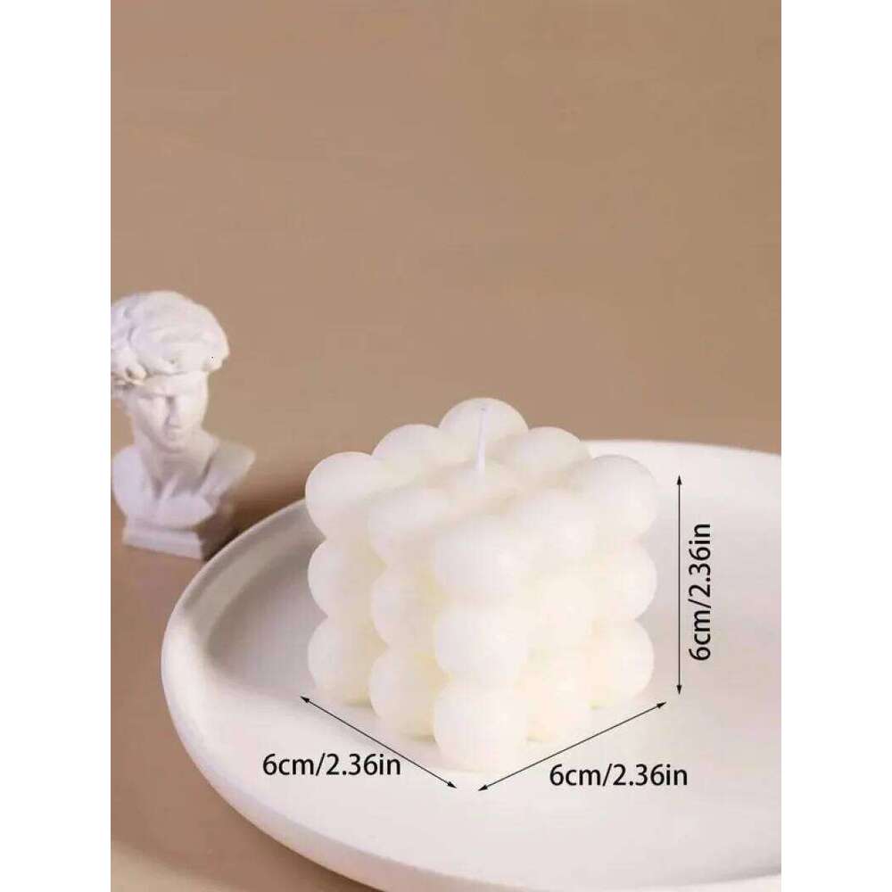 1pc Creative Ball-Shaped Soy Wax Magic Cube Aromatherapy Candle, High-End Wedding Favor Gift, Handmade Decorative Object S260204