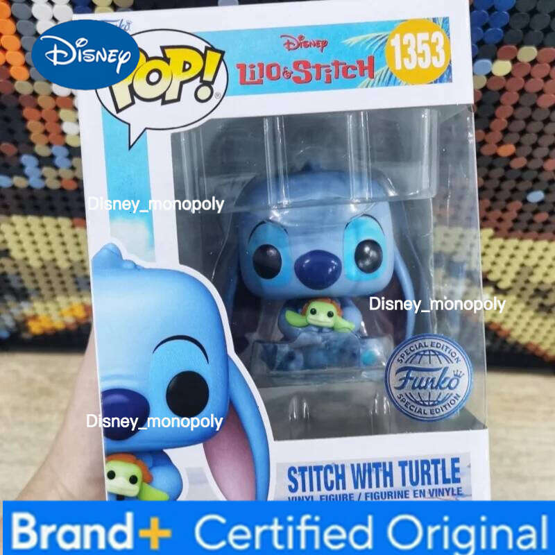 Disney Genuine Funko Pop Stitch #1353 #1229 Q Version Statue Doll Figurine Desktop Decor Model Collect Limited Edition Toys Kids Gift H260205