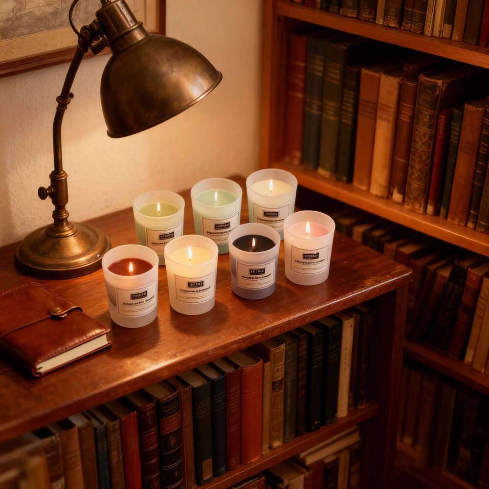 Round Cup Colored Candles, Smokeless Plant Wax Scented Candles for Home Decor Wedding Favor, Aromatherapy Gift Set with Natural H260205