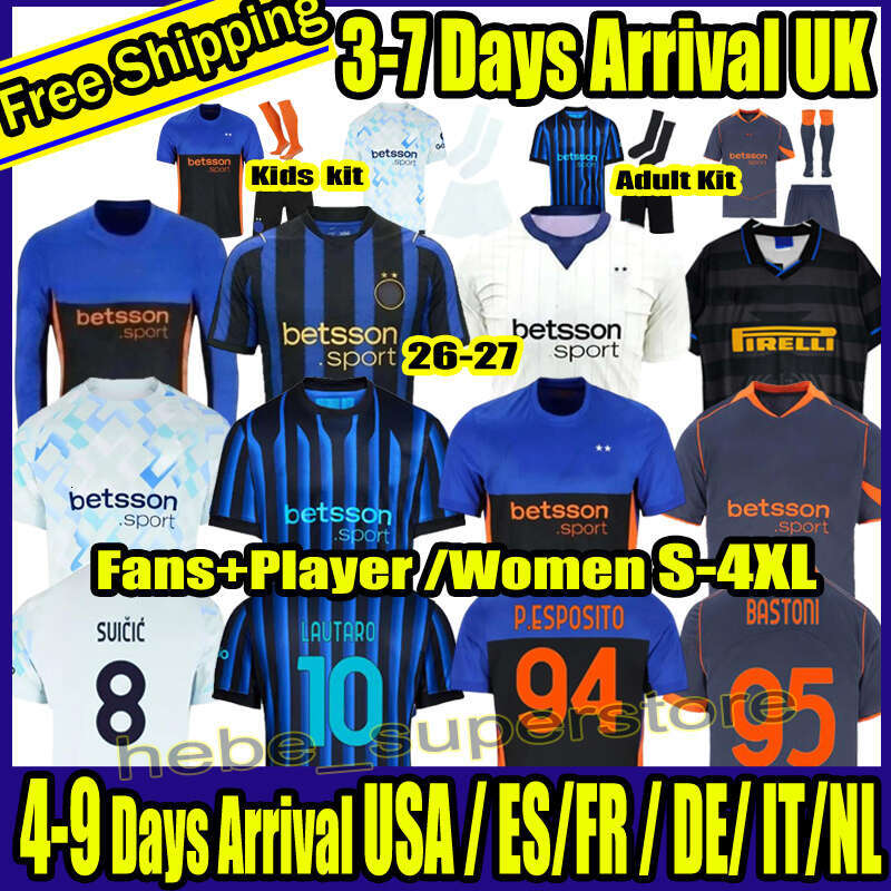 S-4XL 25 26 27 maglia Inters Mli 10 LAUTARO Martinez Maglia 9 THURAM 23 BARELLA Soccer Jerseys 16 FRATTESI 28 PAVARD 95 BASTONI fans men kids kit uniforms shirt