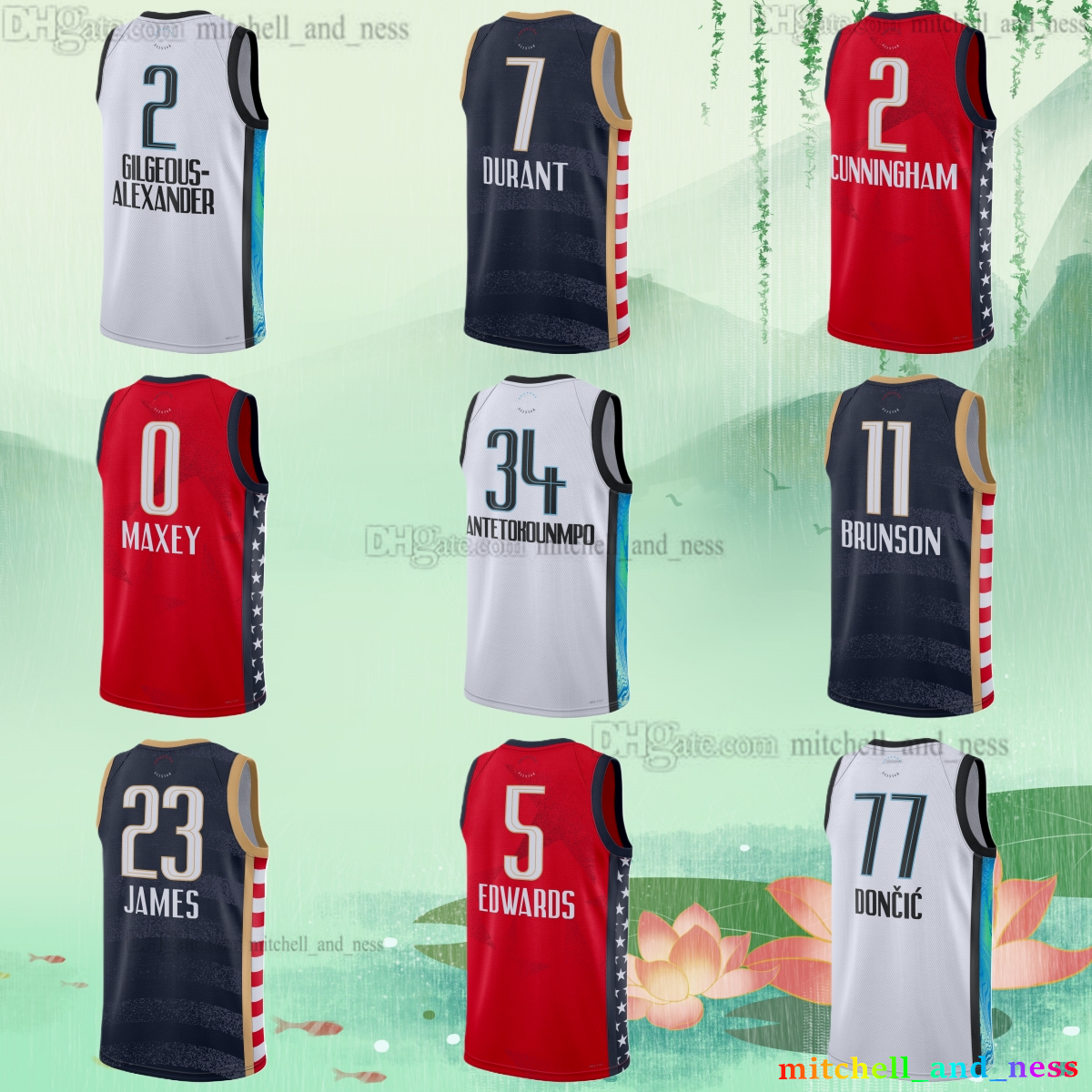 77 Luka Doncic 2026 All-Star Basketball Jersey Printed 23 LeBron James 30 Stephen Curry 32 Karl-Anthony Towns 1 Victor Wembanyama 15 Nikola Jokic Custom Jerseys Shorts