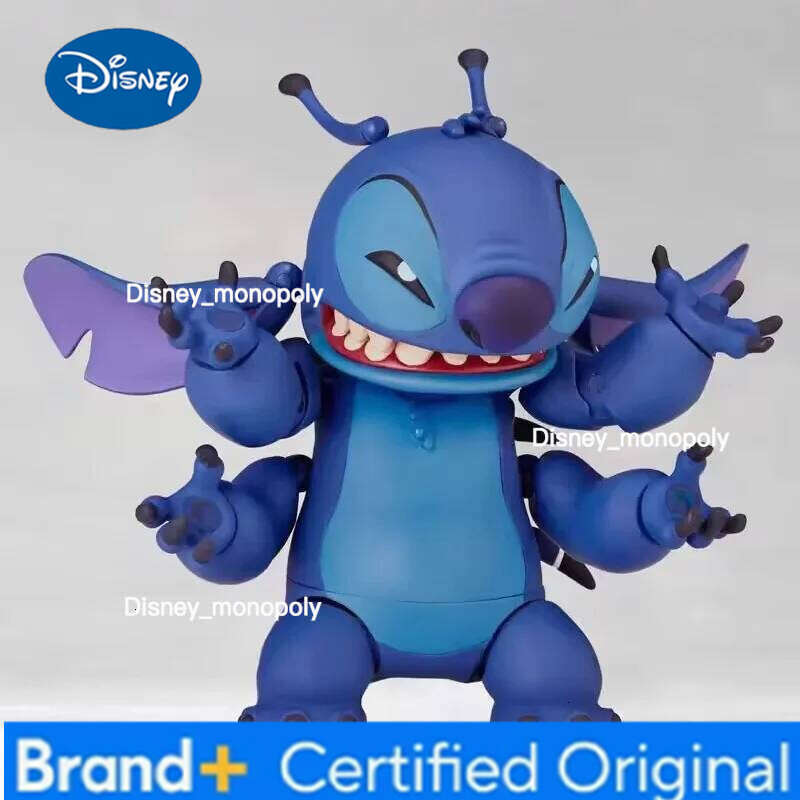 Disney Cute Kaiyodo Revoltech Stitch Action Figure - Joint Mobile Model Kit Ornament Toy Collection Decorative Figurine For Gift H260205