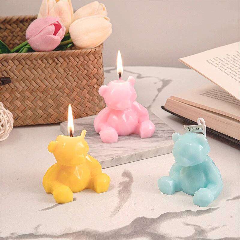 3D Cute Bear Shape Scented Aroma Candle - Home Decoration Ornament, Christmas & New Year Souvenir Gift Festive Decor S260204